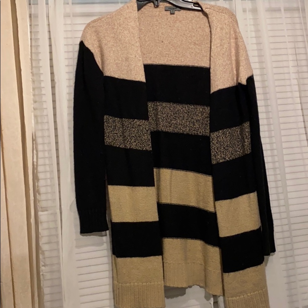 Tan and black cardigan